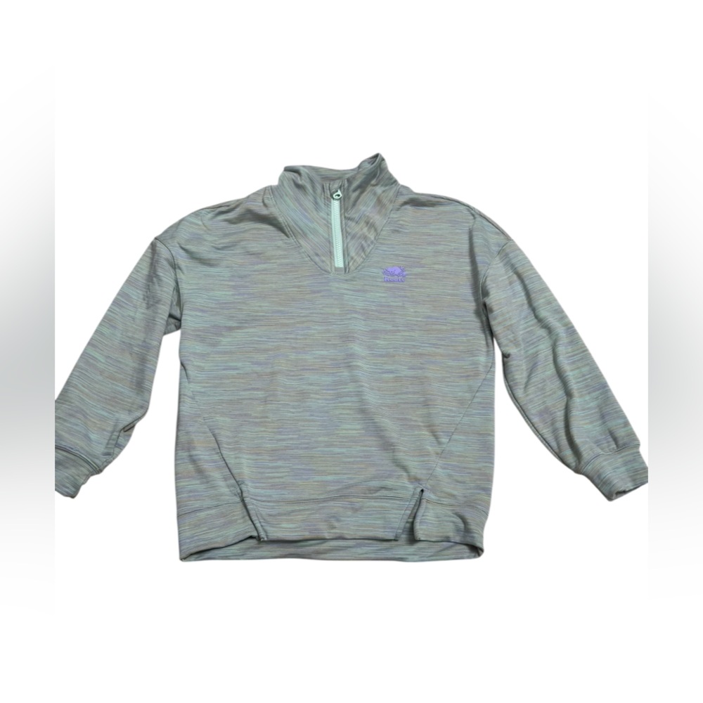 Roots girls space dye Quarter-Zip Pullover sweatshirt - excellent condition!